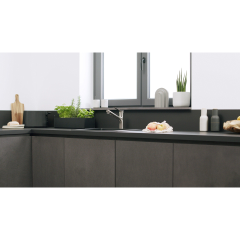 Hansgrohe Zesis M33 eengreeps keukenmengkraan 150 uittrekbare vuistdouche 2jet sBox lite rvs look SW1077753