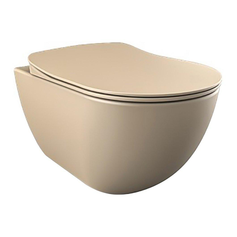 Creavit Free WC suspendu avec douchette de bidet – Rim-Off – profondeur 51 cm – avec abattant – cappuccino mat SW1233320