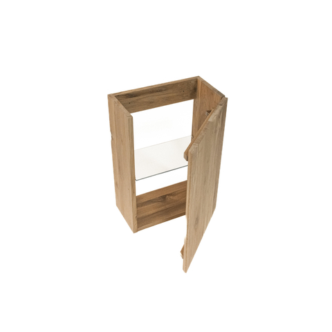 Saniclass Holz Pure meuble lave-mains - 39.4x21.5x55cm - 1 porte - Chêne naturel SW1482337