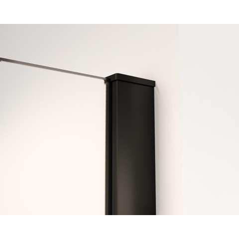 Fortifura Galeria Douche à l'italienne - 30x200cm - verre satiné - Noir mat SW876786