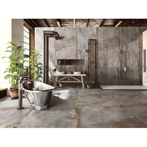 Terravito Copuro carreau mural et de sol - 60x60cm - 10mm - Carré - rectifié - aspect béton - blanc mat SW656901