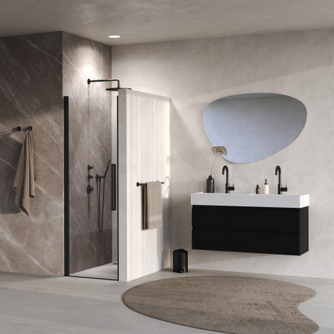 BRAUER Cosmic Nisdeur - 70x200 - draaiend - helder - glas omkeerbaar incl. glascoating - mat zwart SW1580949