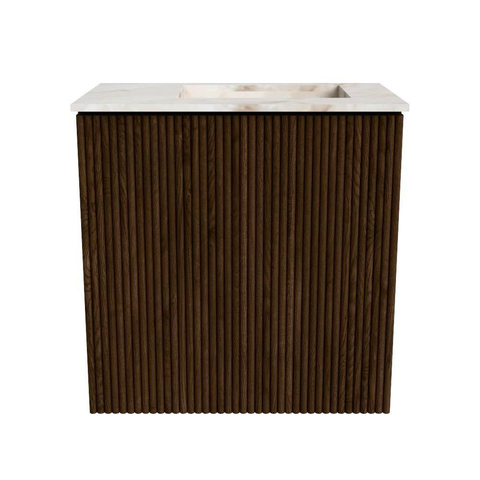 Mondiaz JOYA-DLUX Meuble de toilette 40cm - couleur Walnut - Vasque FAYE position Droite 1 trou de robinet couleur Frappe SW1422248