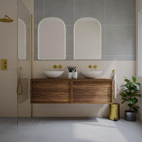 Saniclass Holz Frame Meuble de salle de bains bas - 140x45x40cm - 2 tiroirs - Noyer pure SW1420777