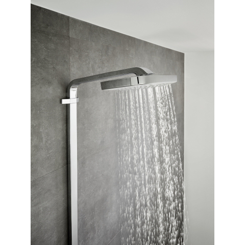Hansgrohe Raindance Select E 300 - showerpipe: - met Showertablet - 300 opbouwkraan - thermostatisch - met handdouche - 3jet en hoofddouche - 3jet wit/chroom - thermostaat - wit chroom 0452234