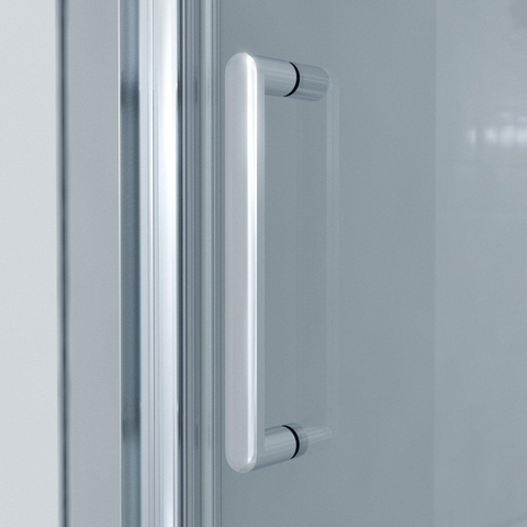 Marenza Slide Quick Fit Porte coulissante - 90x190cm - verre de sécurité 6mm - profilé alu - anti-calcaire - chrome SW238223