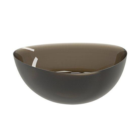 Riho Oviedo Baignoire îlot - 160x160cm - solid surface - semi transparent - Frosted umber SW956596