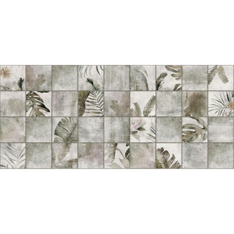 Ceralto Neroli Stone carrelage sol et mur - 14x14cm - 9mm - carré - décor - R9 - tropic grey mat (gris) SW795693