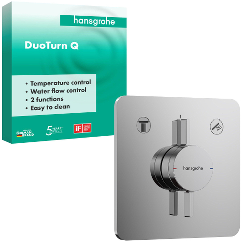 Hansgrohe DuoTurn Q Inbouw mengkraan - voor 2 functies - hoogglans chroom SW918550