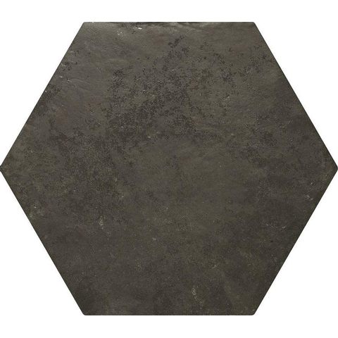 Ceralto Neroli Stone carrelage sol et mur - 30x35cm - 9mm - hexagonal - R9 - effet pierre - black mat (noir) SW795700