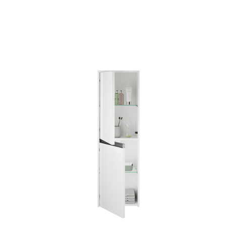 Duravit Ketho.2 Halfhoge kast - met 2 deuren - 40x132x24cm links - met tip onwit - supermat wit SW772625