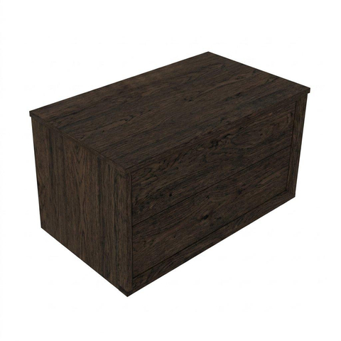 Saniclass Holz Frame Meuble de salle de bain - 80x45x40cm - plan de toilette - sans trous de robinet - 1 tiroirs - Charcoal SW1436765