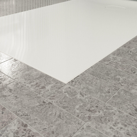 Villeroy & Boch Ecora douchebak - 150x90x3.5cm - afvoer korte zijde - white alpine (wit) SW1558999