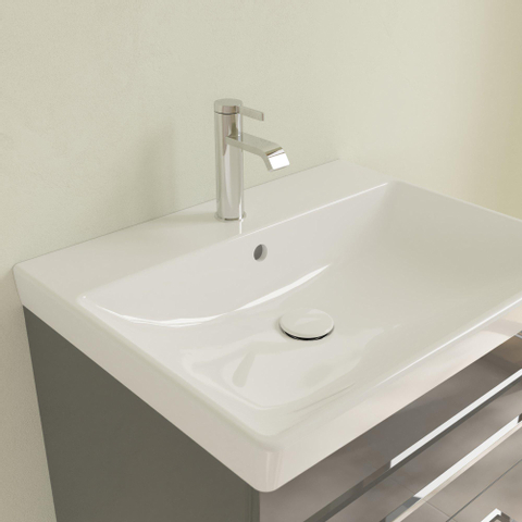 Villeroy & Boch Avento meubelwastafel - 60x47cm - 1 kraangat - met overloop - White Alpine (glans wit) SW59863