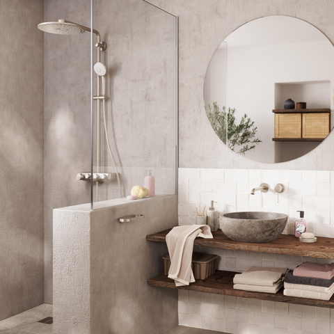 GROHE Essence New Mitigeur de lavabo encastré - bec 23cm - taille L - SuperSteel SW73262
