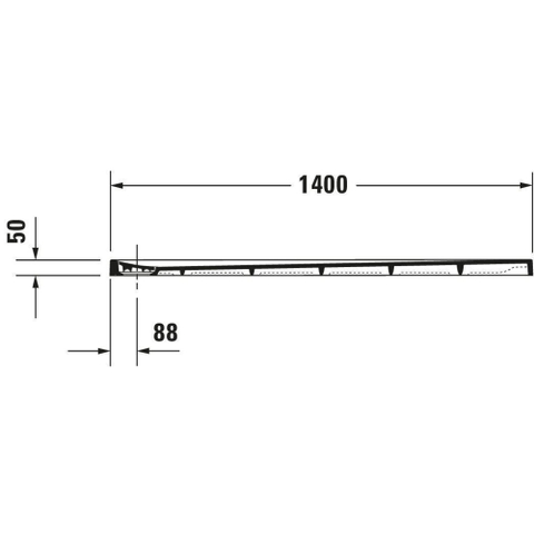 Duravit Stonetto Kunststof douchebak (Solid Surface) rechthoekig - 140x100x5cm - wit SW85969