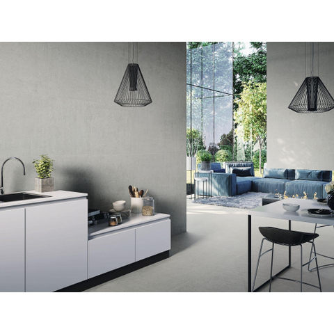 ÉCHANTILLON Terravito Aderno carreau mural et de sol - 60x120cm - 9.5mm - Rectangulaire - rectifié - Aspect béton - Gris mat SW735702