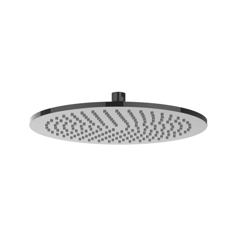 IVY Pact Ensemble de douche de pluie - encastré - symmetry - inverseur d'arrêt 2 voies - bras de plafond 30 cm - pomme de douche principale medium 30 cm - support avec sortie - flexible de douche 150 cm - douchette à main bâton - Chrome noir PVD SW1036316