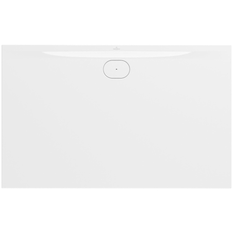 Villeroy & Boch Ecora douchebak - 160x100x3.5cm - afvoer lange zijde - white alpine (wit) SW1559004