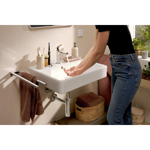 Hansgrohe Flowstar S Premium designbekersifon 5/4 met muurbuis - met rozet - hoogglans chroom 0452098