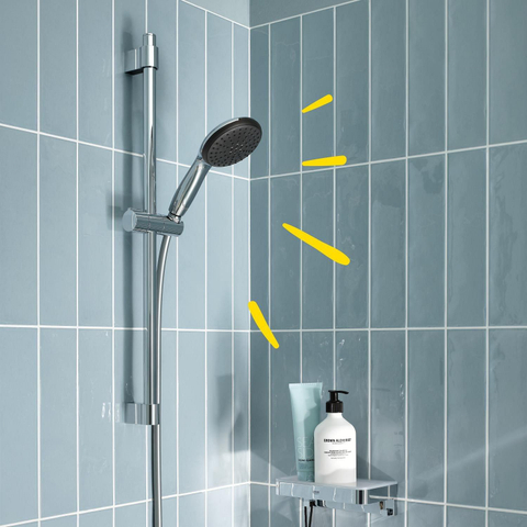 GROHE Vitalio Start 110 Ensemble barre de douche - 60cm - douchette ronde - 1 type de jet - flexible de douche lisse - chrome SW1028089