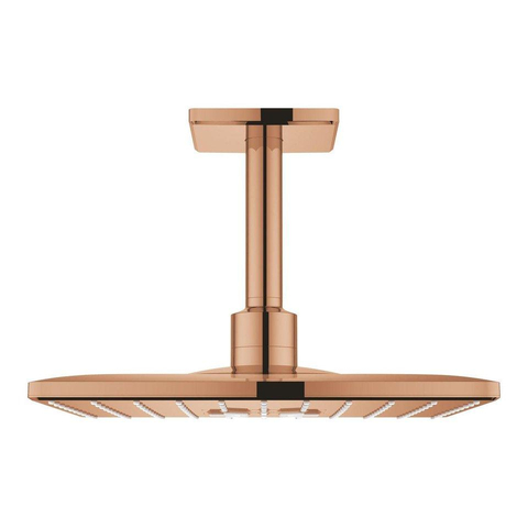 Grohe Rainshower SmartActive Regendoucheset Opbouw -hoofddouche vierkant 31cm - handdouche vierkant - plafondarm - inbouwbox - (glans) - warm sunset (koper) SW1182667