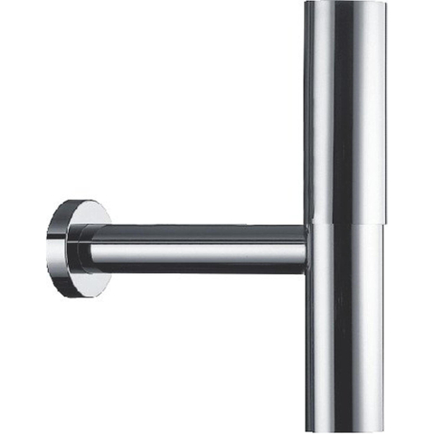 Hansgrohe Flowstar Premium verstelbare designbekersifon 5/4 met muurbuis - met rozet - hoogglans chroom 0457345