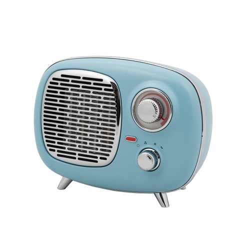 Eurom B-4 PTC 1500 Radiateur soufflant Design Rétro 1500 watt 14.5x28.1x21.8cm Bleu SW486868