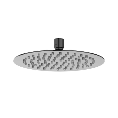 IVY Pact Ensemble de douche de pluie - encastré - symmetry - inverseur-arrêt 2 voies - bras de douche mural 40 cm - tête de douche slim 20 cm - barre de douche avec sortie - flexible de douche 150 cm - douchette barre - Chrome noir PVD SW1036312