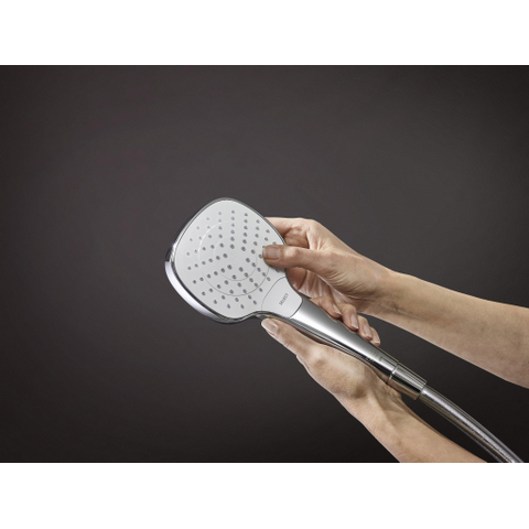Hansgrohe Croma select e Vario glijstangset - met Croma - select E Vario - handdouche - ecosmart - 65cm - met isiflex B - doucheslang - 160cm wit/chroom - wit chroom 0605310