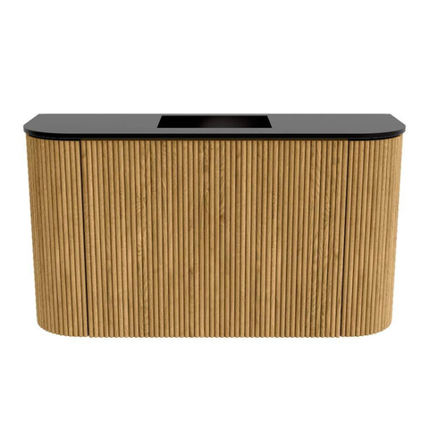 Mondiaz JOYA 73.2cm meuble de toilette - arrondi gauche et droite couleur Chêne - Vasque FAYE position Milieu Sans trou de robinet couleur Urban SW1421224