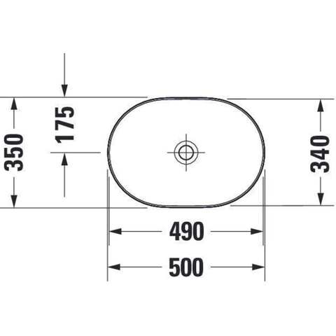 Duravit Luv Opzetwastafel - 50x35cm ovaal - zonder kraangat - zonder overloop wit - glans wit SW472316
