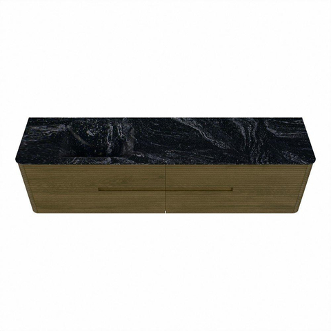 Mondiaz CIRO-DLUX Ensemble de meubles de salle de bains - 190x45x50cm - Lavabo solid surface Lava - 1 vasque à gauche - 1 trou de robinet - 4 tiroirs - Dusk SW1533067