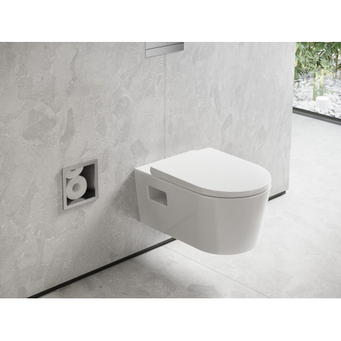 Hansgrohe XtraStoris Original Toiletrolhouder - voorraad 6 rollen - brushed stainless steel SW1590306