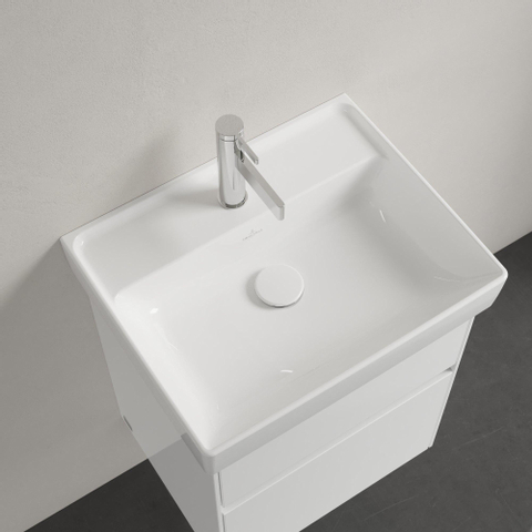 Villeroy & Boch Collaro fontein - 50x40cm - zonder overloop - 1 kraangat CeramicPlus - White Alpine (glans wit) SW358372