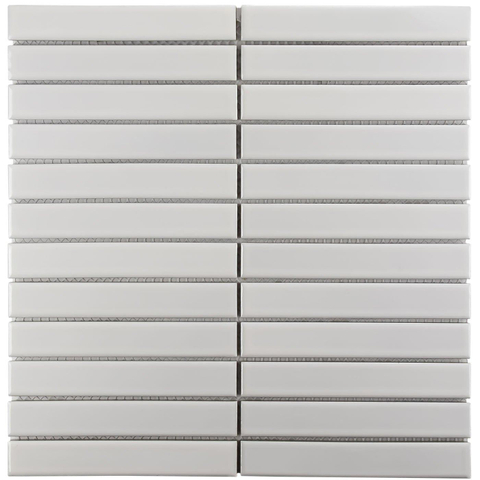 The Mosaic Factory Sevilla mozaïektegel - 30x30cm - 7.5mm - rechthoek - glans wit SW654808