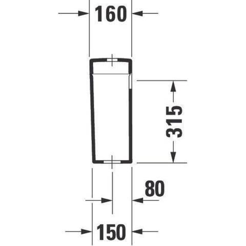 Duravit Happy D.2 Duoblokreservoir + binnenwerk - met onderaansluiting links 4.5/3L - dualflush - met wondergliss - wit SW54363