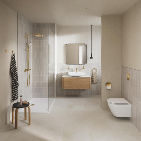 GROHE Tempesta 250 Cube doucheset - 8.0 l/min - geborsteld cool sunrise (goud) SW1587936