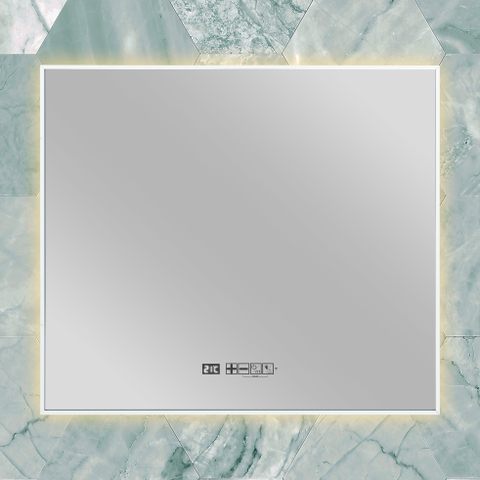 Eurom Sani 400 Mirror miroir – 80 x 70 cm – LED indirecte tout autour – chauffage infrarouge 400 W – Blanc mat SW1225233