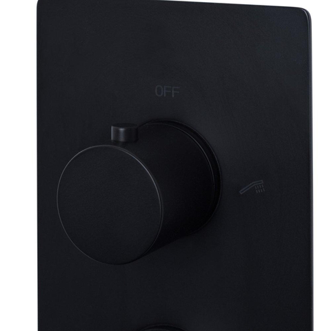 Adema inbouw regendoucheset met thermostaat 25cm hoofddouche incl. staaf handdouche zwart mat OUTLETSTORE STORE27098