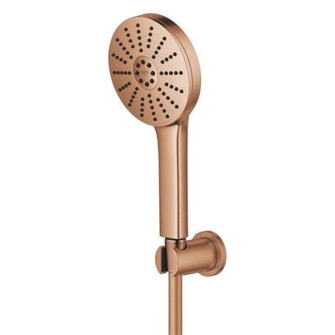 GROHE Precision Feel Robinet de baignoire thermostatique - 31.3 cm - Vitalio Joy Ensemble de bain - douchette à main ronde - 3 types de jets - avec support - Warm Sunset brossé (cuivre) SW1565453