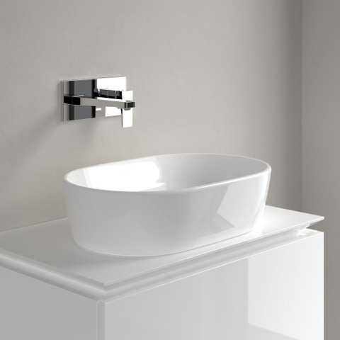 Villeroy & Boch Architectura vasque à poser 60x40x15,5cm - ovale avec trop-plein Blanc Alpin brillant Céramique SW762340
