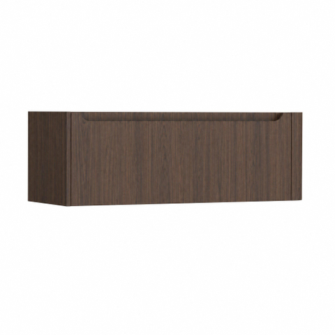 H&R Badmeubelen Juice Meuble sous lavabo - 120x45x40cm - angle droit arrondi - 1 tiroir - poignée intégrée - coffee SW1489751