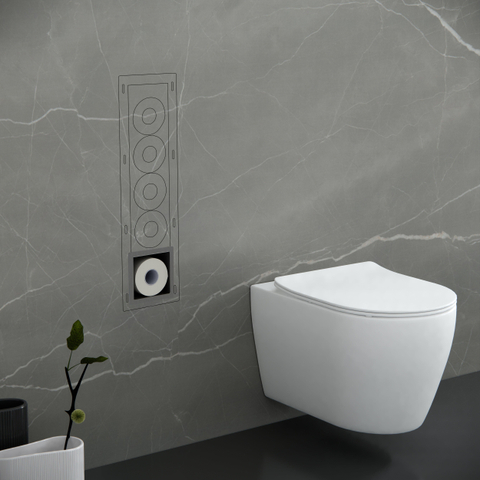 Fortifura Calvi Inbouw Reserve toiletrolhouder - PVD - geborsteld gunmetal (antraciet) SW1185562