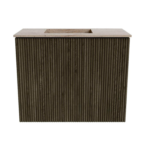 Mondiaz JOYA-DLUX 50cm toiletmeubel - kleur Shadow - Wastafel FAYE positie Links Zonder kraangat kleur Saba. SW1425099