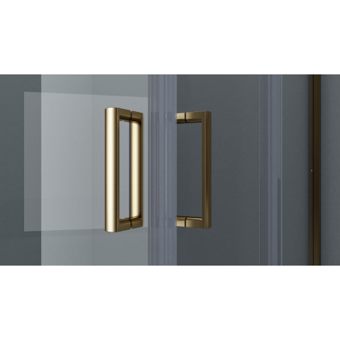 Adema Dawn Cabine de douche - 80x80cm - carré - or mat SW1381740