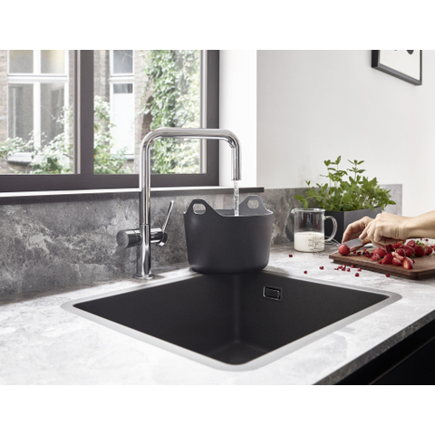 Hansgrohe Talis m54 Eengreeps keukenmengkraan U - 220 - stopkraan - voor vaatwasser - rvs look SW541522