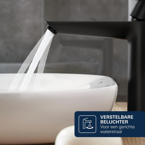 Grohe Dice Wastafelmengkraan - XL-size - opbouw - matte black (mat zwart) SW1440582