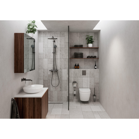 Grohe Euphoria XXL Regendoucheset Opbouw - hoofddouche 31cm - handdouche rond - brushed hard graphite (antraciet) SW98857