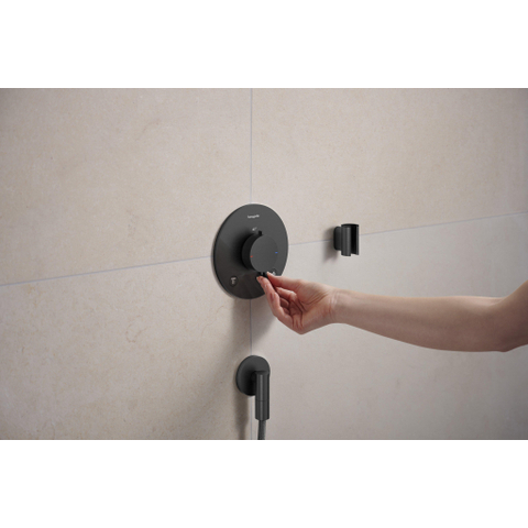 Hansgrohe Porter fine Wandhouder - zwart chroom SW1388267
